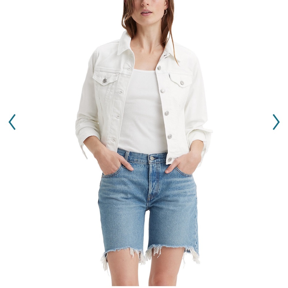 Levi Trucker Jacket, white, XL, NWT